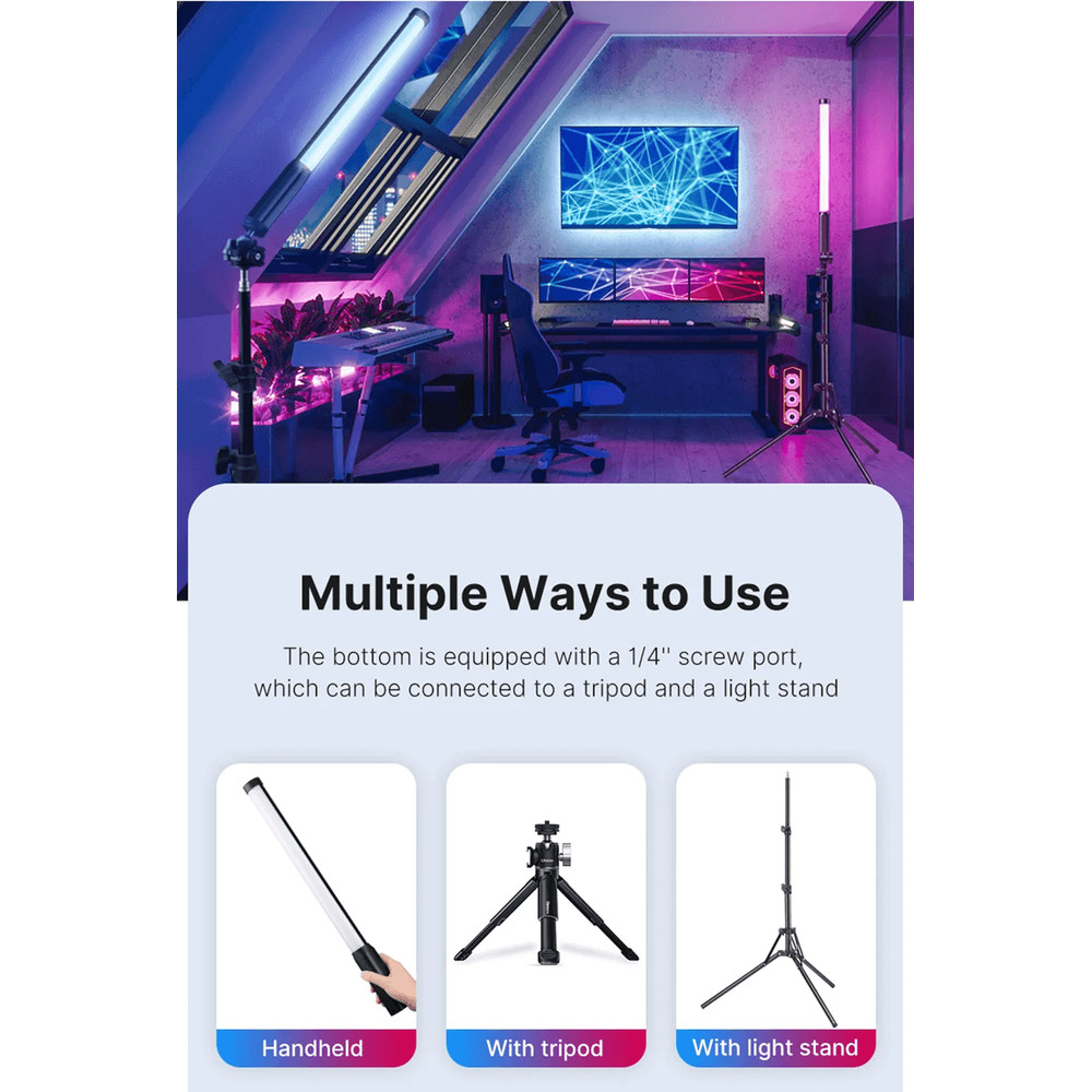 Ulanzi VL119 RGB LED Light Wand For Photography And Video With Adjustable Color Temperature 3