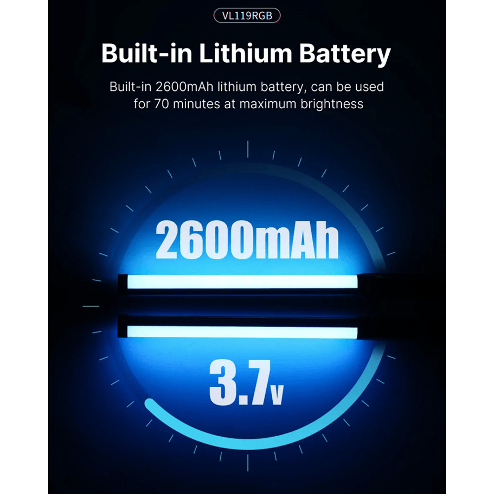 Ulanzi VL119 RGB LED Light Wand For Photography And Video With Adjustable Color Temperature 4