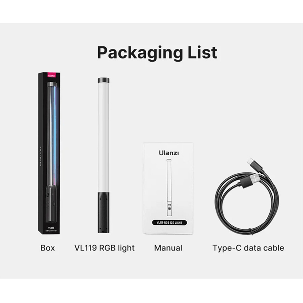 Ulanzi VL119 RGB LED Light Wand For Photography And Video With Adjustable Color Temperature 5