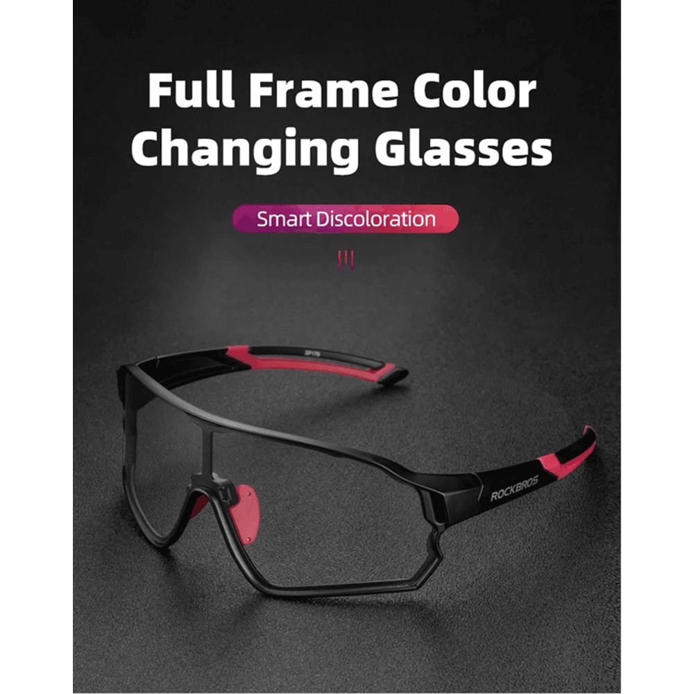 ROCKBROS Photochromic Cycling Glasses With UV400 Protection And UltraLight Frame 0