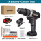 21V Cordless Drill Driver With Lithium Battery And Variable Speed 7