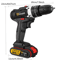 21V Cordless Drill Driver With Lithium Battery And Variable Speed 3