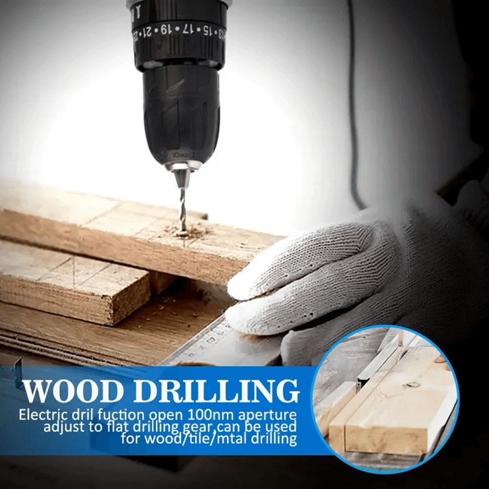 21V Cordless Drill Driver With Lithium Battery And Variable Speed 4