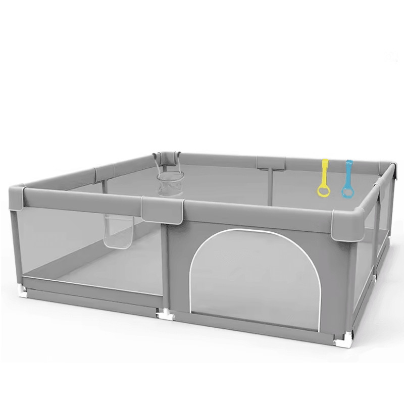 IMBABY Baby Playpen With Safety Fence And Pull Rings For Indoor And Outdoor Use 1