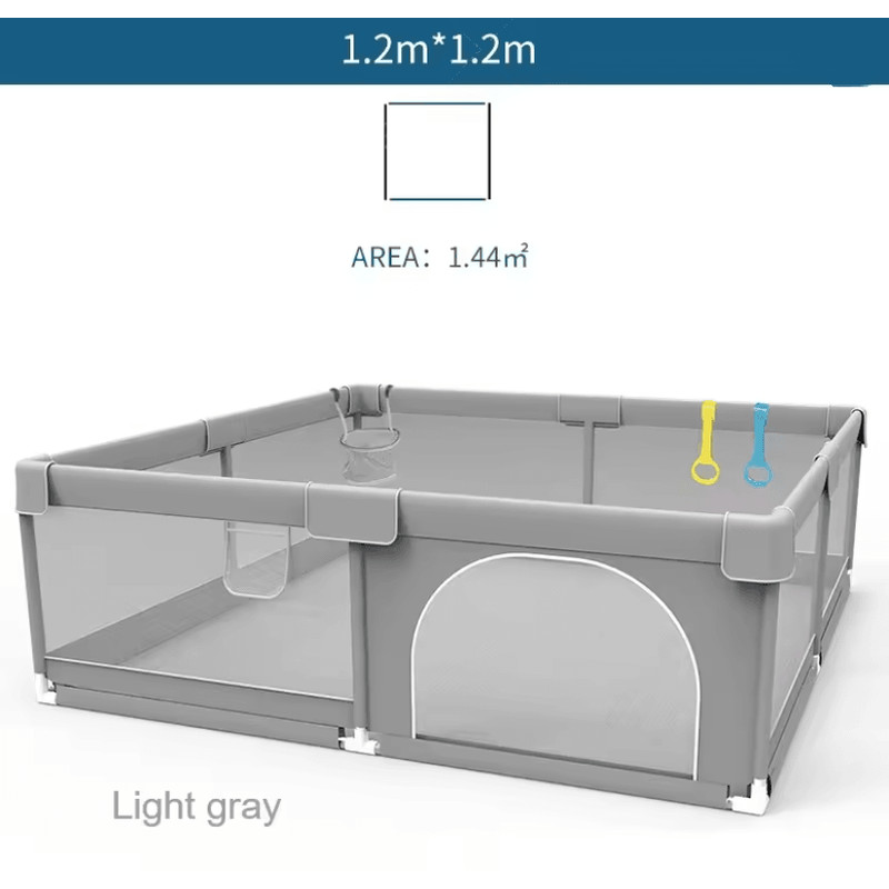 IMBABY Baby Playpen With Safety Fence And Pull Rings For Indoor And Outdoor Use 3