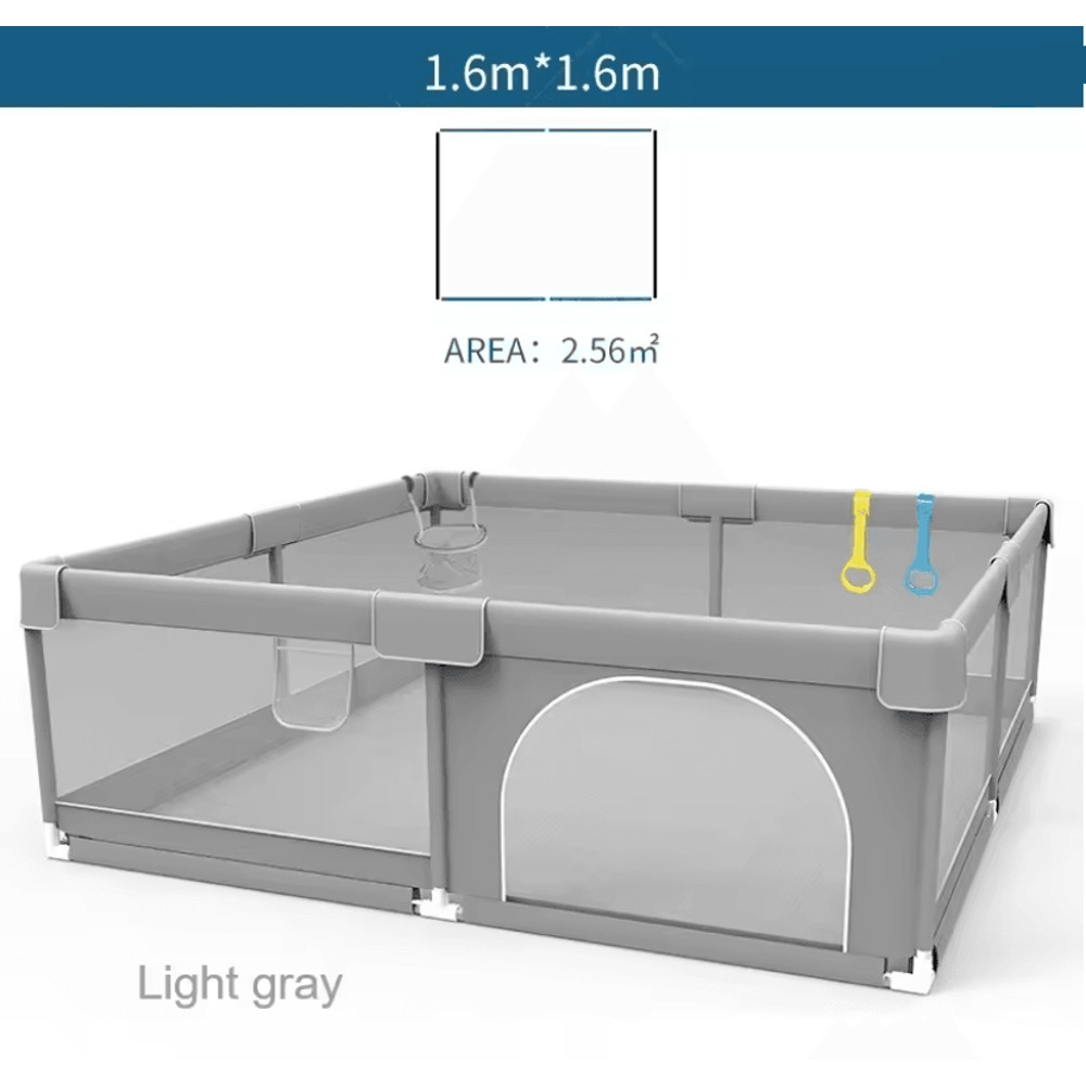 IMBABY Baby Playpen With Safety Fence And Pull Rings For Indoor And Outdoor Use 10