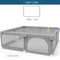 IMBABY Baby Playpen With Safety Fence And Pull Rings For Indoor And Outdoor Use 12