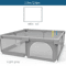 IMBABY Baby Playpen With Safety Fence And Pull Rings For Indoor And Outdoor Use 13