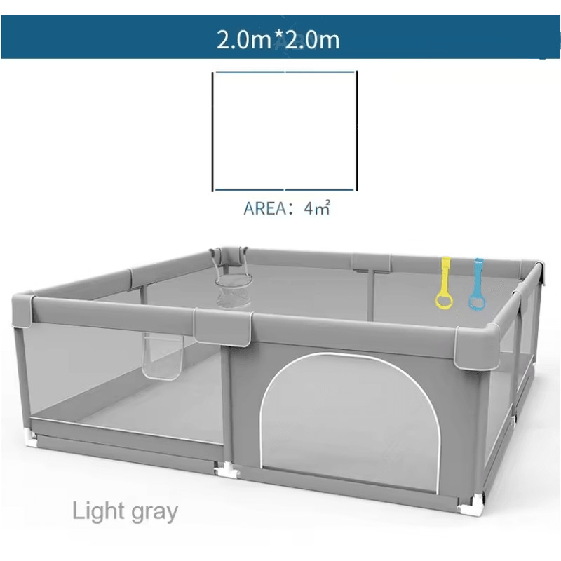 IMBABY Baby Playpen With Safety Fence And Pull Rings For Indoor And Outdoor Use 13
