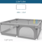 IMBABY Baby Playpen With Safety Fence And Pull Rings For Indoor And Outdoor Use 5