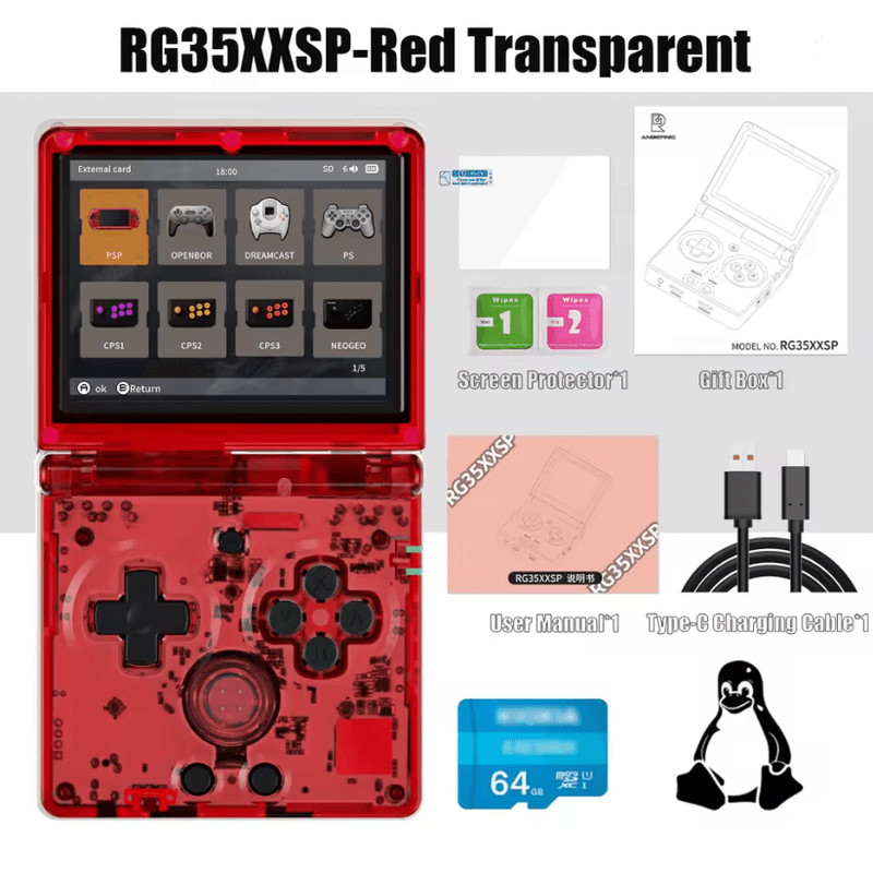 ANBERNIC RG35XXSP Retro Handheld Game Console With 35 Inch IPS Screen And 3300mAh Battery 2