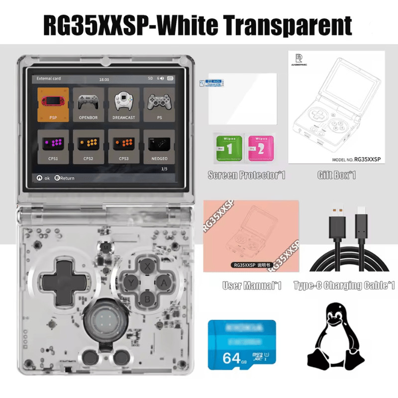 ANBERNIC RG35XXSP Retro Handheld Game Console With 35 Inch IPS Screen And 3300mAh Battery 4