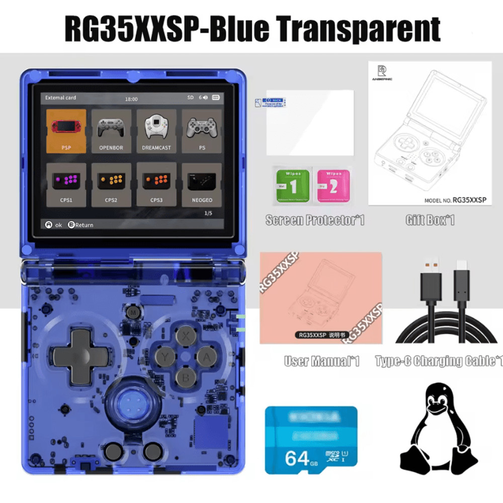 ANBERNIC RG35XXSP Retro Handheld Game Console With 35 Inch IPS Screen And 3300mAh Battery 5