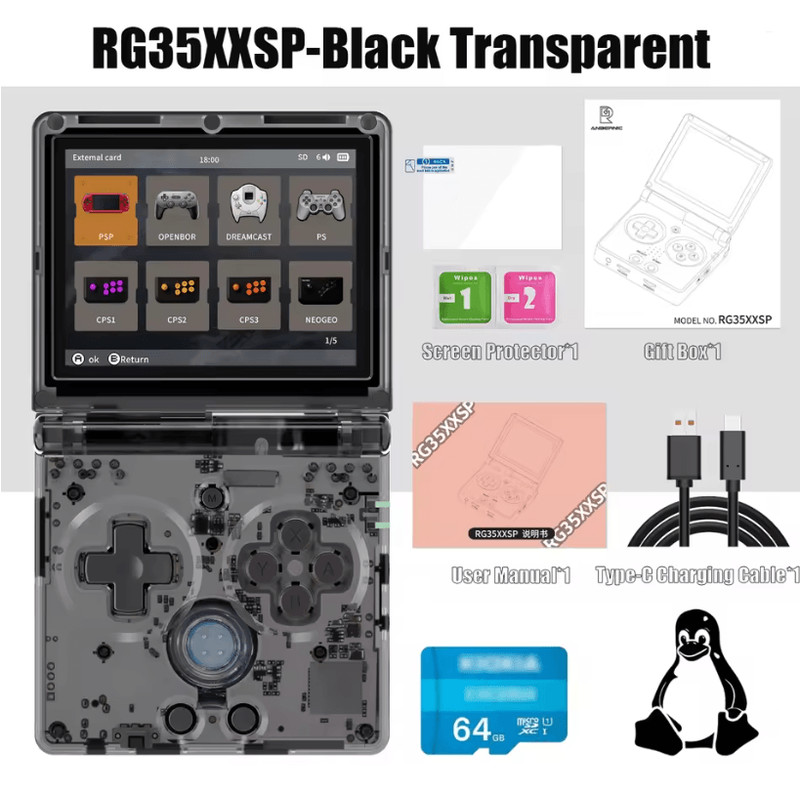 ANBERNIC RG35XXSP Retro Handheld Game Console With 35 Inch IPS Screen And 3300mAh Battery 7