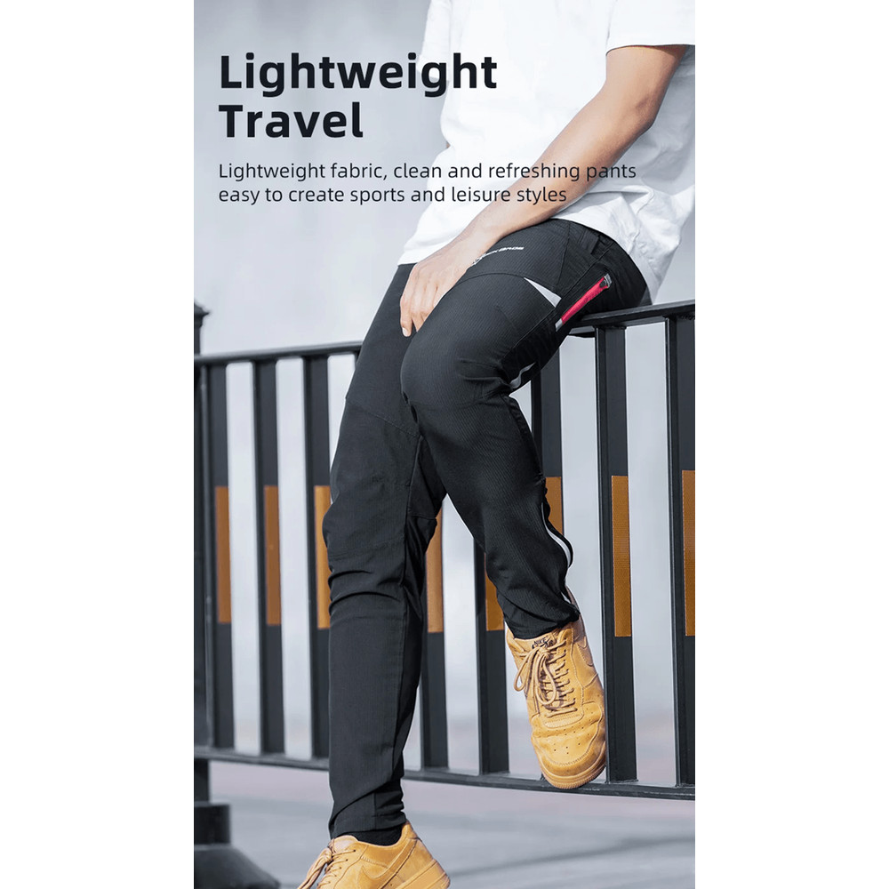 ROCKBROS Lightweight Breathable Cycling Pants For Men And Women With High Elasticity And Reflective 1