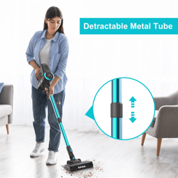 yisora n300 cordless stick vacuum cleaner with 20kpa suction for carpet, hard floors, and pet hair