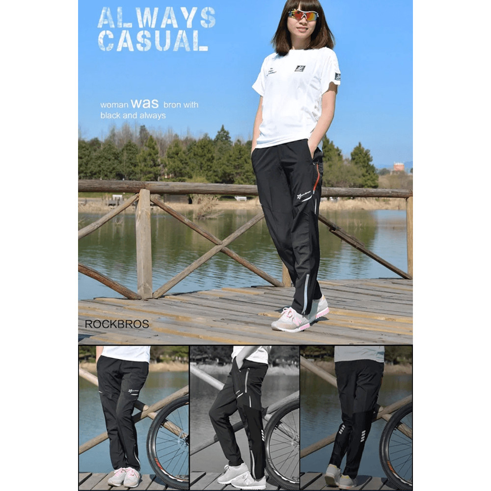 ROCKBROS Summer Cycling Pants For Men And Women With Breathable Fabric And Reflective Design For Sp 1