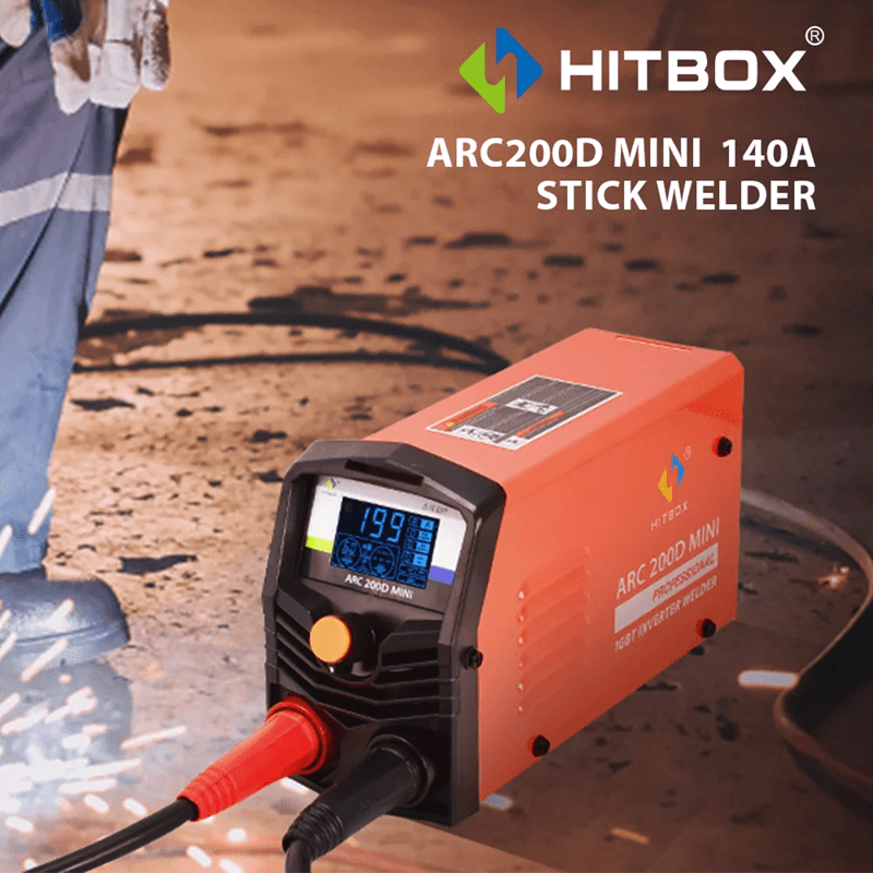 HITBOX ARC200D Portable Welding Machine 2 In 1 MMA ARC Lift TIG Welder With Digital Display And IGB 6
