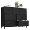 JHK 7 Drawer Fabric Dresser For Bedroom And Closet Organization With Metal Frame And Wooden Top 5