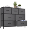 JHK 7 Drawer Fabric Dresser For Bedroom And Closet Organization With Metal Frame And Wooden Top 7