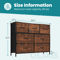 JHK 7 Drawer Fabric Dresser For Bedroom And Closet Organization With Metal Frame And Wooden Top 2