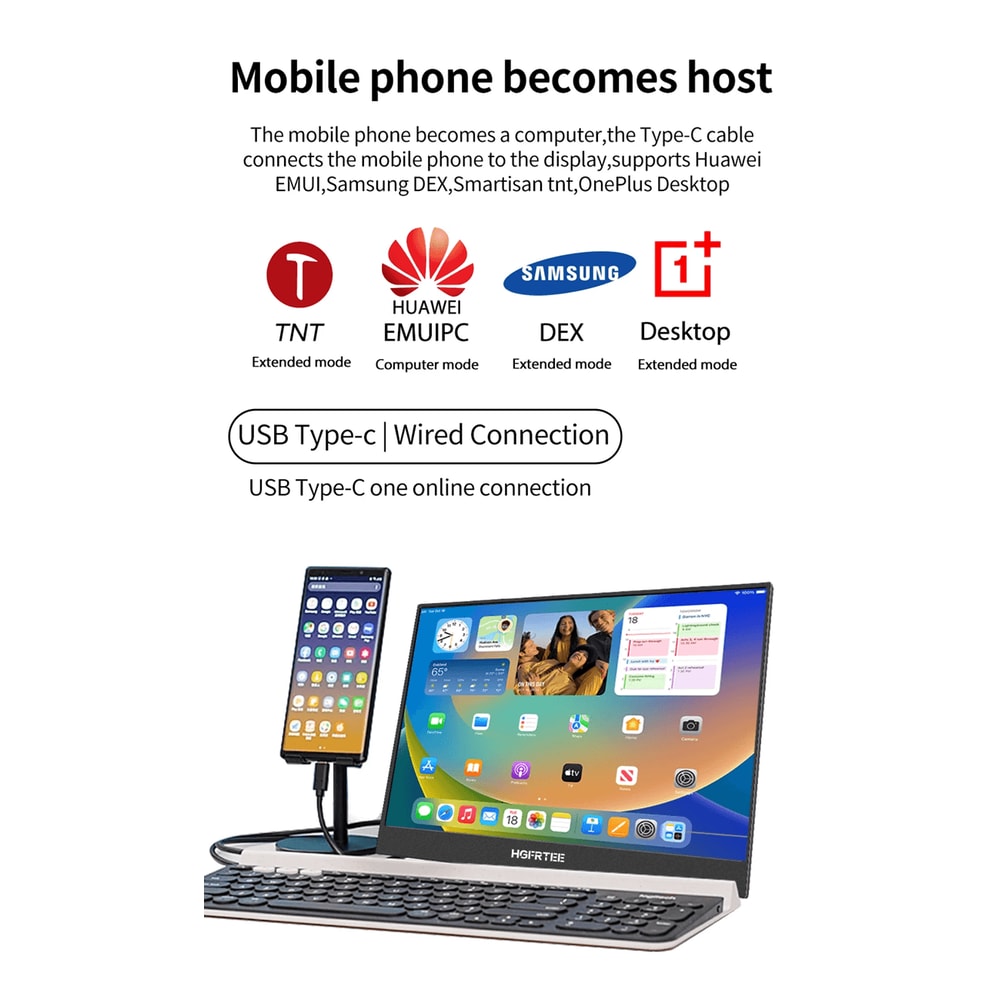 HGFRTEE 141 Inch Portable IPS Monitor With Stand For Laptop Gaming And Raspberry Pi 3