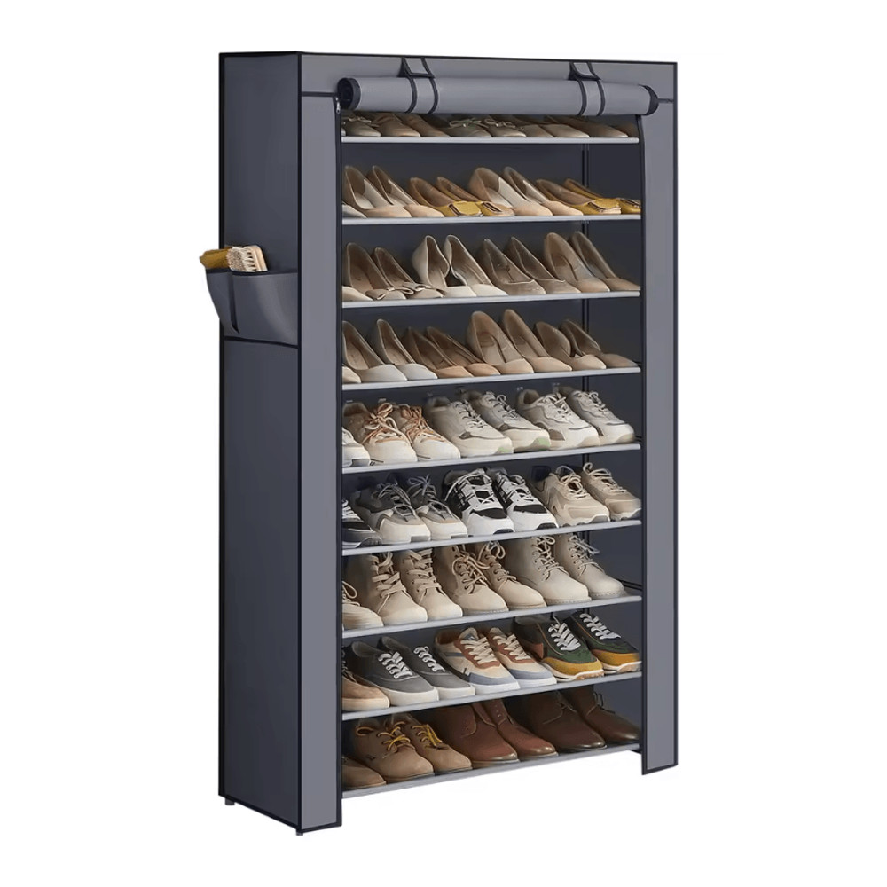 Songmics 9 Tier Shoe Rack With Dustproof Cover For Entryway Shoe Storage And Organization 6
