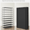 Songmics 9 Tier Shoe Rack With Dustproof Cover For Entryway Shoe Storage And Organization 4