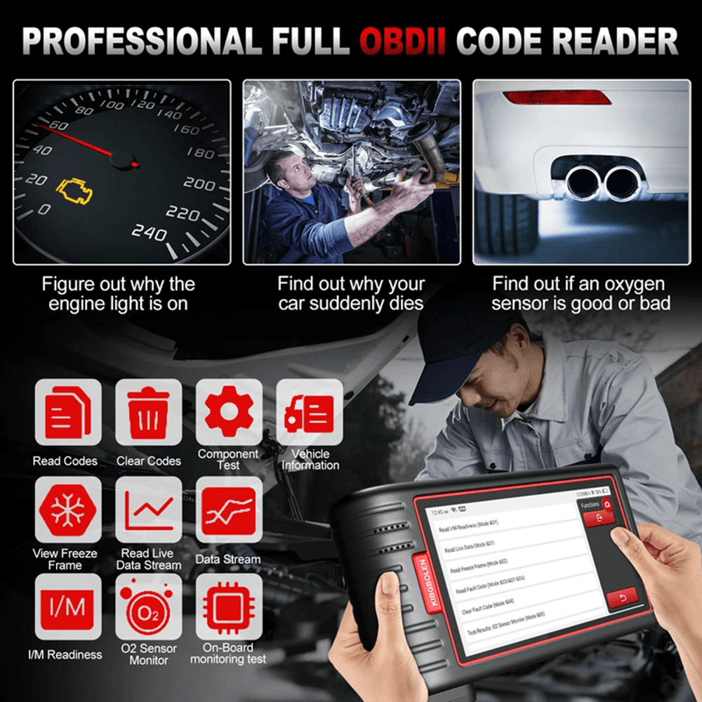 KINGBOLEN S6 Bluetooth OBD2 Automotive Scanner With Full System Diagnostics And 28 Service Resets 2