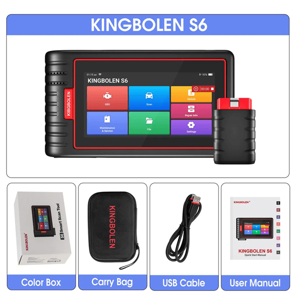 KINGBOLEN S6 Bluetooth OBD2 Automotive Scanner With Full System Diagnostics And 28 Service Resets 8