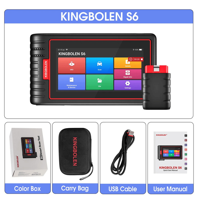 KINGBOLEN S6 Bluetooth OBD2 Automotive Scanner With Full System Diagnostics And 28 Service Resets 8