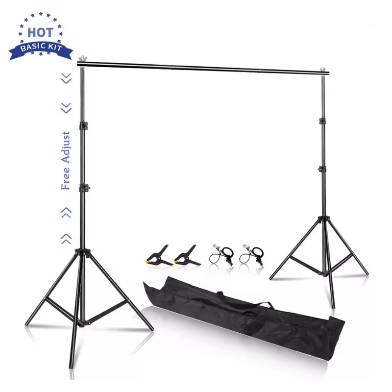 Adjustable Photography Backdrop Stand For Studio And Event Backgrounds With Telescopic Support 0