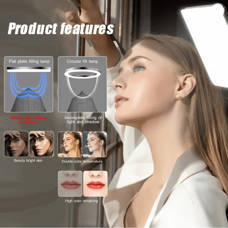 LED Video Conference Light With Adjustable Tripod For Zoom Calls Live Streaming And Photography 2