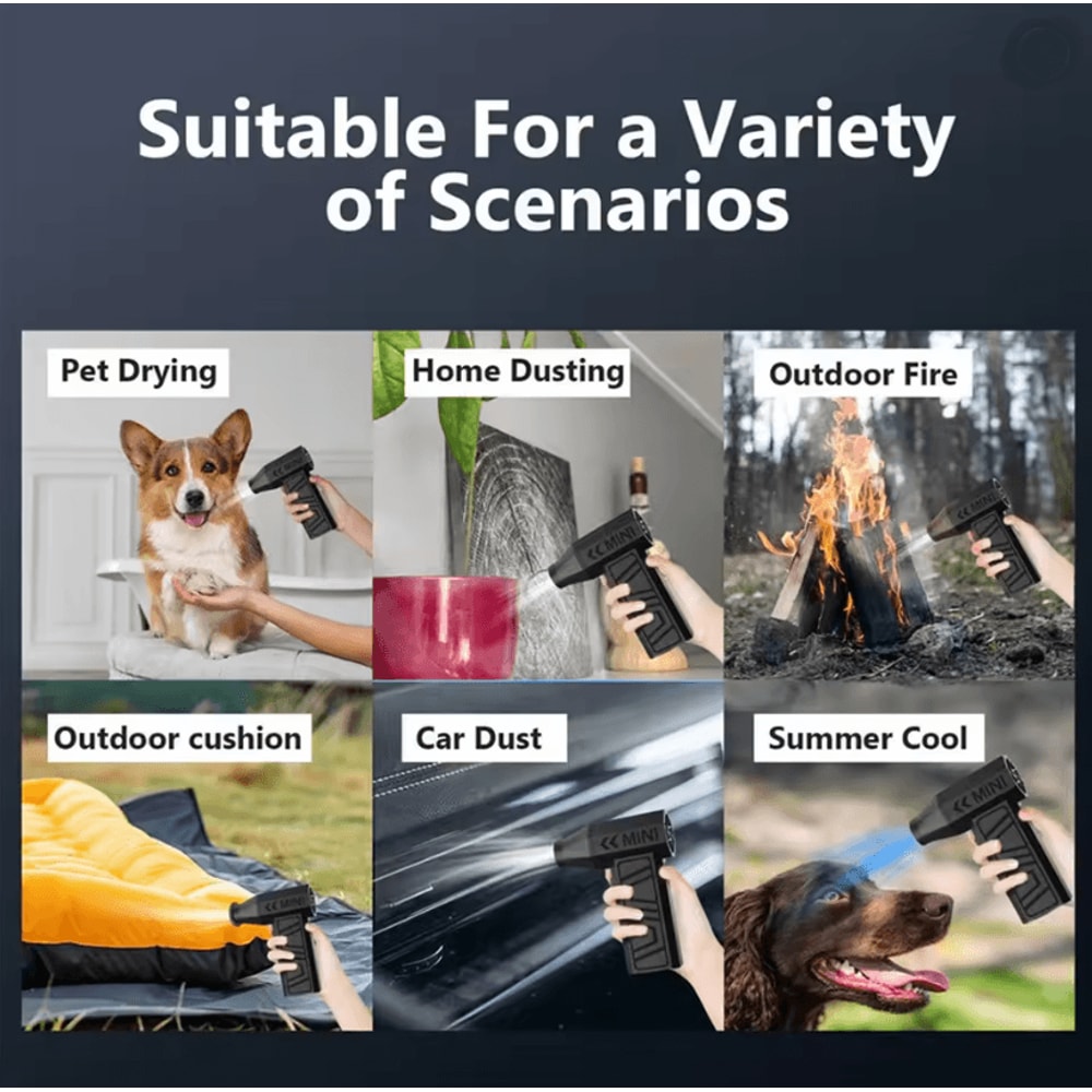 130000RPM Rechargeable Electric Air Duster With Adjustable Speed For Car And Electronics Cleaning 2