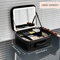 Travel Makeup Bag With LED Lighted Mirror And Adjustable Dividers For Cosmetics And Accessories 0