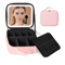 Travel Makeup Bag With LED Lighted Mirror And Adjustable Dividers For Cosmetics And Accessories 3