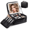 Travel Makeup Bag With LED Lighted Mirror And Adjustable Dividers For Cosmetics And Accessories 4