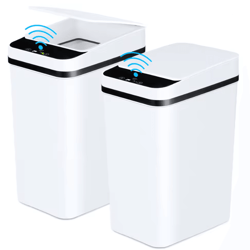 2 pack 12l touchless motion sensor trash cans with lid