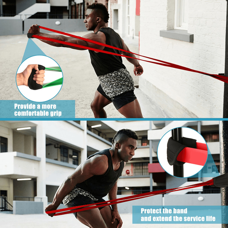 5 Pack Resistance Bands Set With Door Anchor And Handles For Home And Gym Workouts 3
