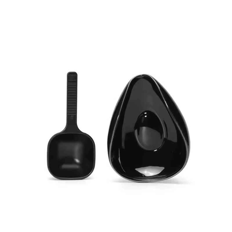 Ceramic Coffee Dosing Cup And Spoon Set For Espresso And Tea Brewing 3