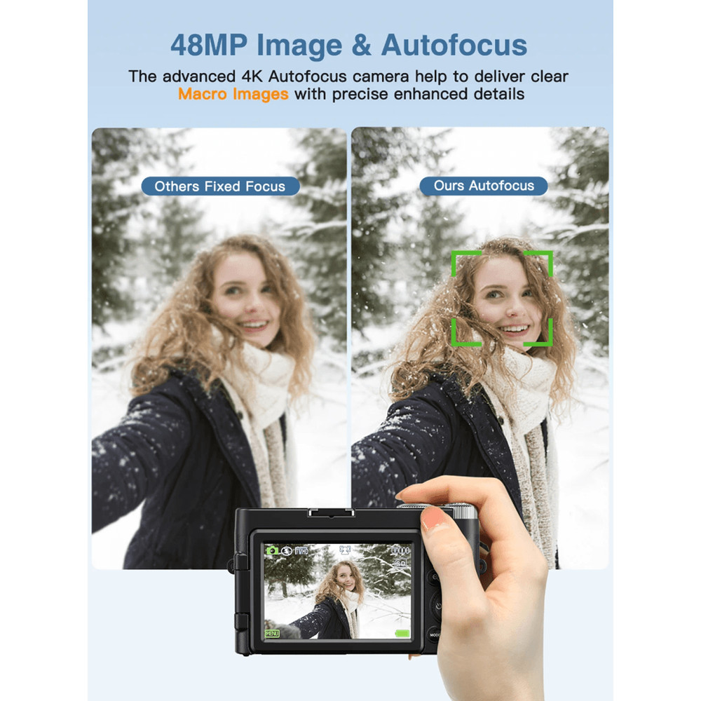 4K Vlogging Camera With Flip Screen Autofocus And Anti Shake For Photography And Video 2