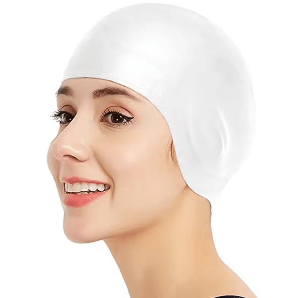 Waterproof Silicone Swimming Cap With Ear Protection For Adults 1