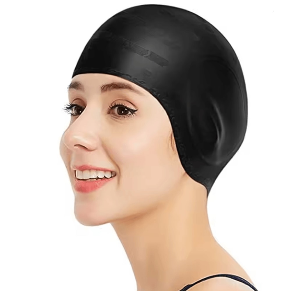 Waterproof Silicone Swimming Cap With Ear Protection For Adults 3