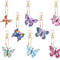 DIY Diamond Art Keychain Set 8 Piece Butterfly And Bird Kit For Adults And Craft Lovers 2