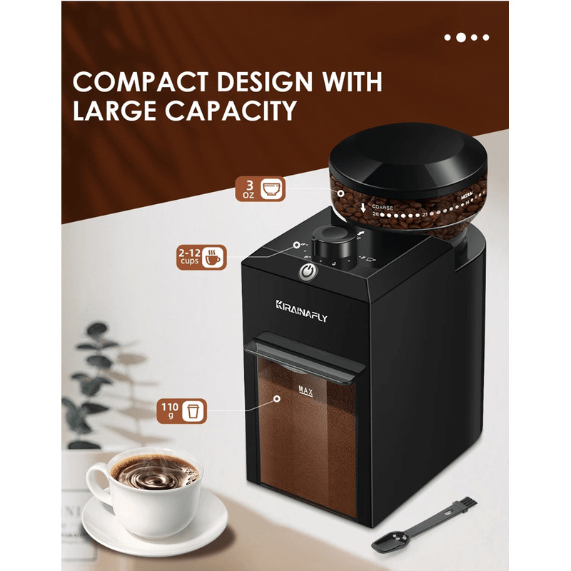 Electric Burr Coffee Grinder With 28 Settings For Espresso French Press And Drip Brewing 4