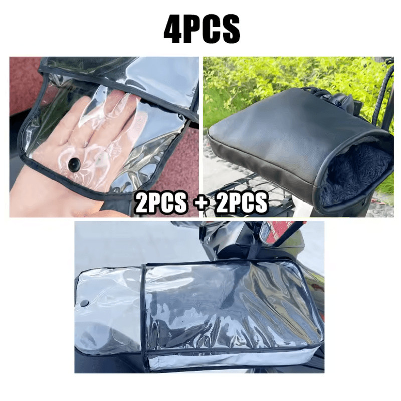 Waterproof Motorcycle Handlebar Muffs Winter Hand Warmers For Bikes And Scooters 3