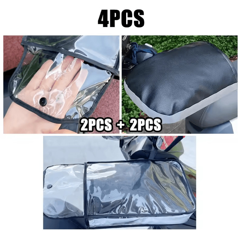 Waterproof Motorcycle Handlebar Muffs Winter Hand Warmers For Bikes And Scooters 4