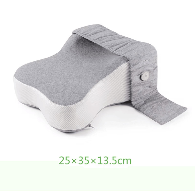 Orthopedic Memory Foam Leg Pillow For Side Sleepers With Adjustable Strap For Knee And Hip Alignmen 0