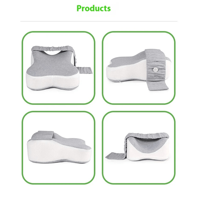 Orthopedic Memory Foam Leg Pillow For Side Sleepers With Adjustable Strap For Knee And Hip Alignmen 4
