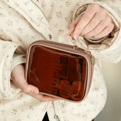 mini clear makeup organizer bag for travel cute zipper cosmetic pouch for women
